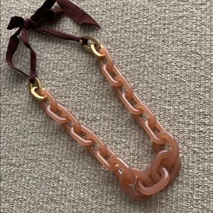 J. Crew rose resin chain necklace